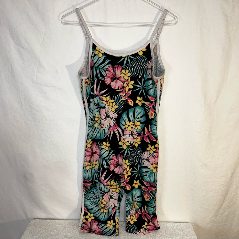 Sommer Ray Tropical Floral Romper Swimsuit / One-Piece Bathing Suit - Size M